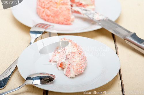 Image of fresh strawberry and whipped cream dessert