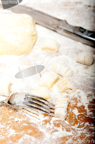 Image of making fresh Italian potato gnocchi