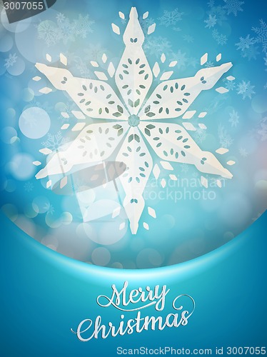 Image of Blue xmas background with snowflakes. EPS 10