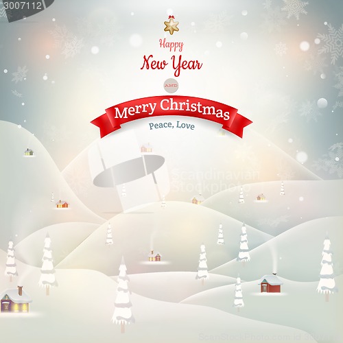 Image of Merry Christmas Landscape. EPS 10