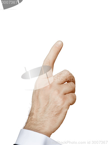 Image of pointing male hand