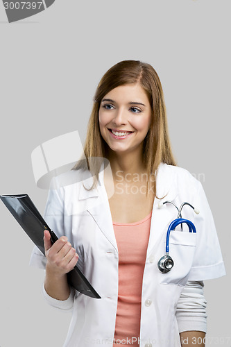 Image of Beautiful young female doctor