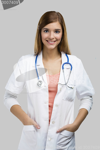 Image of Beautiful young female doctor