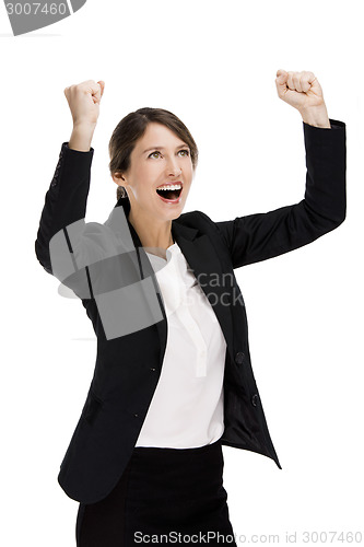 Image of Happy business woman