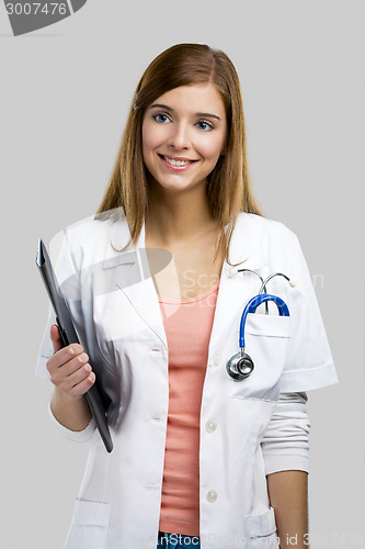 Image of Beautiful young female doctor