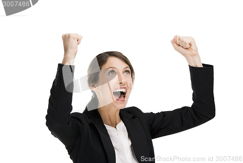 Image of Happy business woman