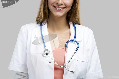 Image of Beautiful young female doctor