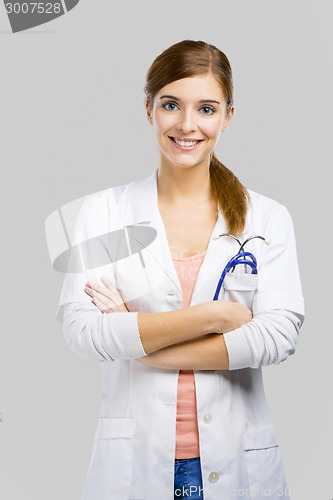 Image of Beautiful young female doctor