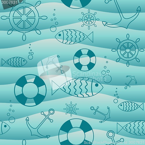 Image of Seamless nautical pattern