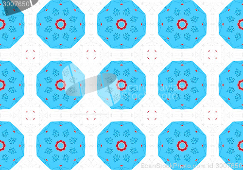 Image of Ethnic pattern. Abstract kaleidoscope  fabric design.