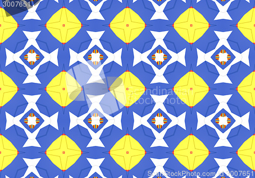 Image of Ethnic pattern. Abstract kaleidoscope  fabric design.