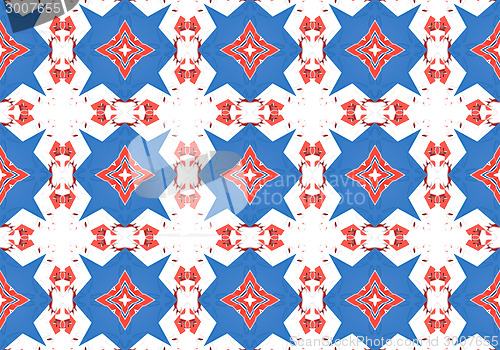 Image of Ethnic pattern. Abstract kaleidoscope  fabric design.