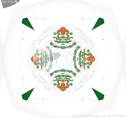 Image of Ethnic pattern. Abstract kaleidoscope  fabric design.