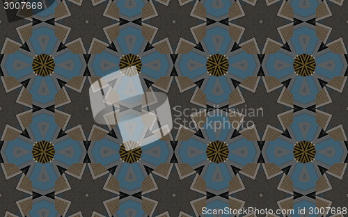 Image of Ethnic pattern. Abstract kaleidoscope  fabric design.