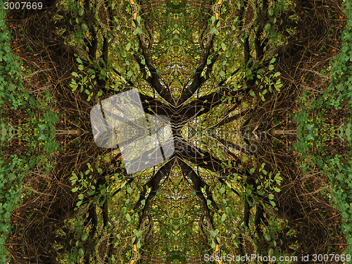 Image of Ethnic pattern. Abstract kaleidoscope  fabric design.