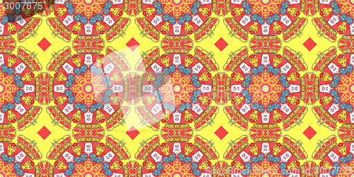 Image of Ethnic pattern. Abstract kaleidoscope  fabric design.