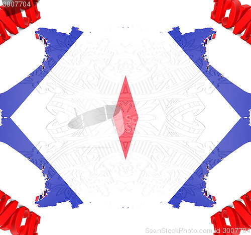 Image of Ethnic pattern. Abstract kaleidoscope  fabric design.