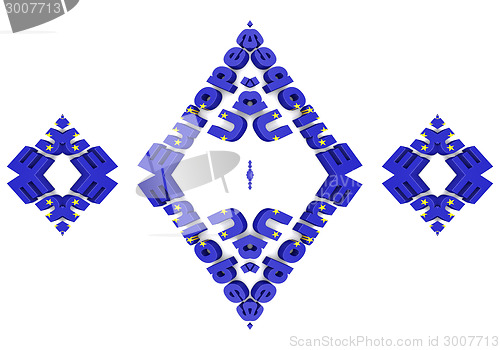 Image of Ethnic pattern. Abstract kaleidoscope  fabric design.