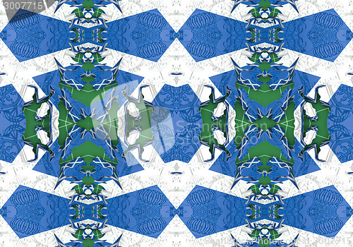 Image of Ethnic pattern. Abstract kaleidoscope  fabric design.