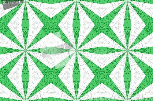 Image of Ethnic pattern. Abstract kaleidoscope  fabric design.