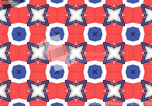 Image of Ethnic pattern. Abstract kaleidoscope  fabric design.
