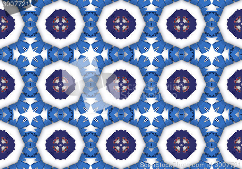 Image of Ethnic pattern. Abstract kaleidoscope  fabric design.