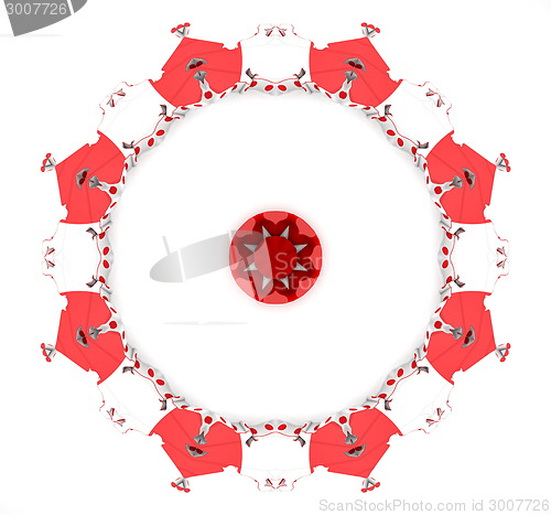 Image of Ethnic pattern. Abstract kaleidoscope  fabric design.