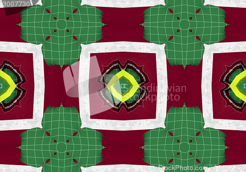 Image of Ethnic pattern. Abstract kaleidoscope  fabric design.