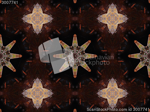 Image of Ethnic pattern. Abstract kaleidoscope  fabric design.