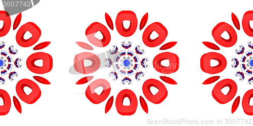 Image of Ethnic pattern. Abstract kaleidoscope  fabric design.