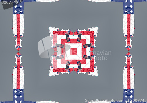 Image of Ethnic pattern. Abstract kaleidoscope  fabric design.