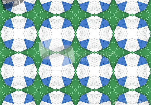 Image of Ethnic pattern. Abstract kaleidoscope  fabric design.