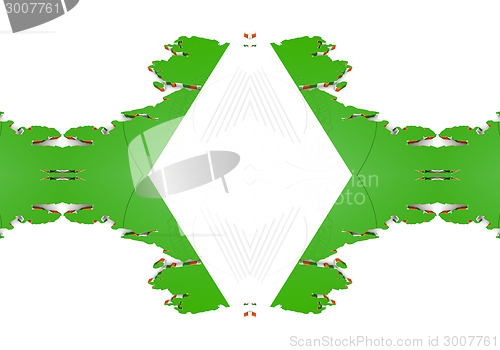 Image of Ethnic pattern. Abstract kaleidoscope  fabric design.
