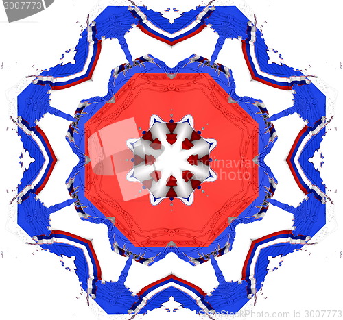Image of Ethnic pattern. Abstract kaleidoscope  fabric design.