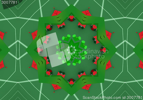 Image of Ethnic pattern. Abstract kaleidoscope  fabric design.