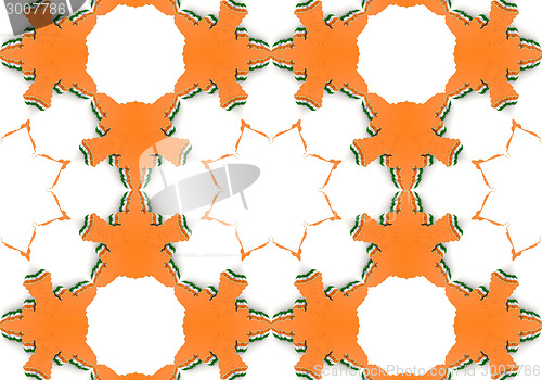 Image of Ethnic pattern. Abstract kaleidoscope  fabric design.