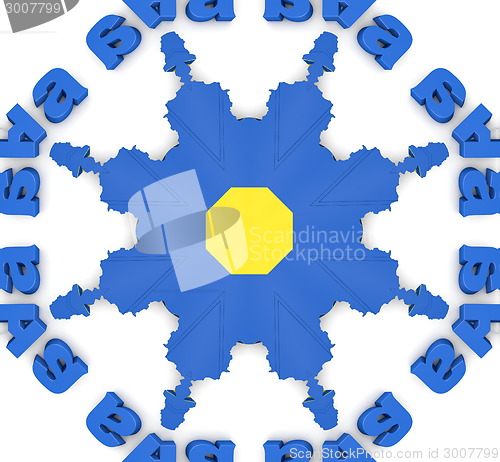 Image of Ethnic pattern. Abstract kaleidoscope  fabric design.