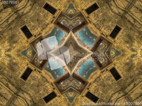 Image of Ethnic pattern. Abstract kaleidoscope  fabric design.