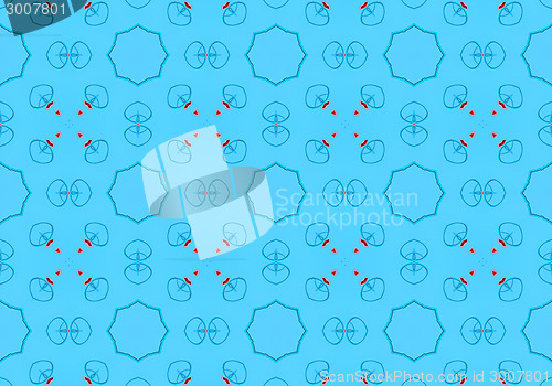 Image of Ethnic pattern. Abstract kaleidoscope  fabric design.