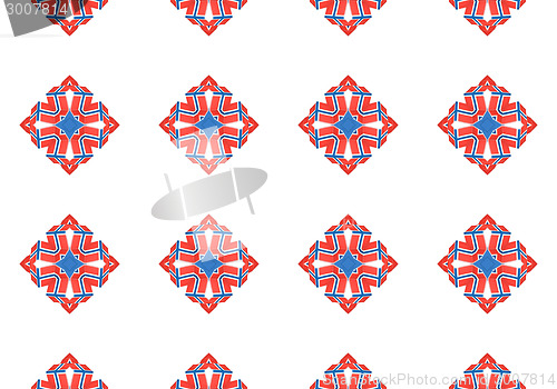 Image of Ethnic pattern. Abstract kaleidoscope  fabric design.