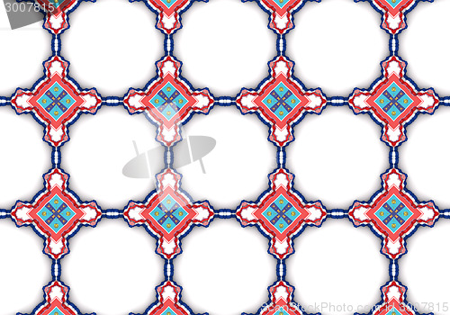 Image of Ethnic pattern. Abstract kaleidoscope  fabric design.