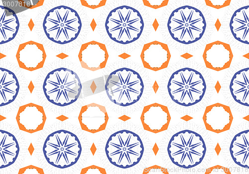 Image of Ethnic pattern. Abstract kaleidoscope  fabric design.