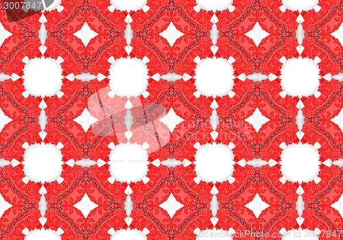 Image of Ethnic pattern. Abstract kaleidoscope  fabric design.