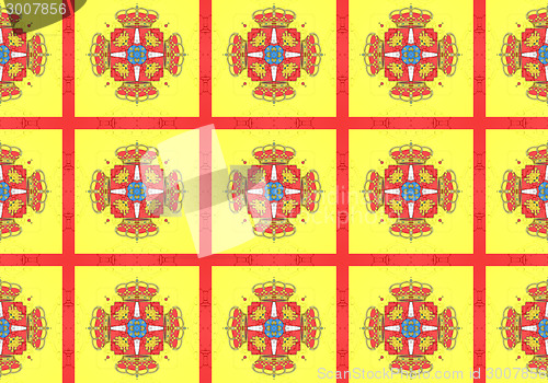 Image of Ethnic pattern. Abstract fabric design.