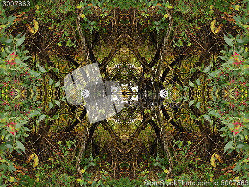 Image of Ethnic pattern. Abstract kaleidoscope  fabric design.