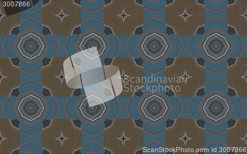 Image of Ethnic pattern. Abstract kaleidoscope  fabric design.