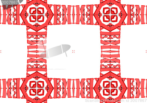 Image of Ethnic pattern. Abstract kaleidoscope  fabric design.