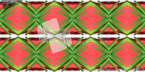 Image of Ethnic pattern. Abstract kaleidoscope  fabric design.