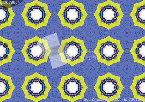 Image of Ethnic pattern. Abstract kaleidoscope  fabric design.