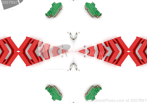 Image of Ethnic pattern. Abstract kaleidoscope  fabric design.